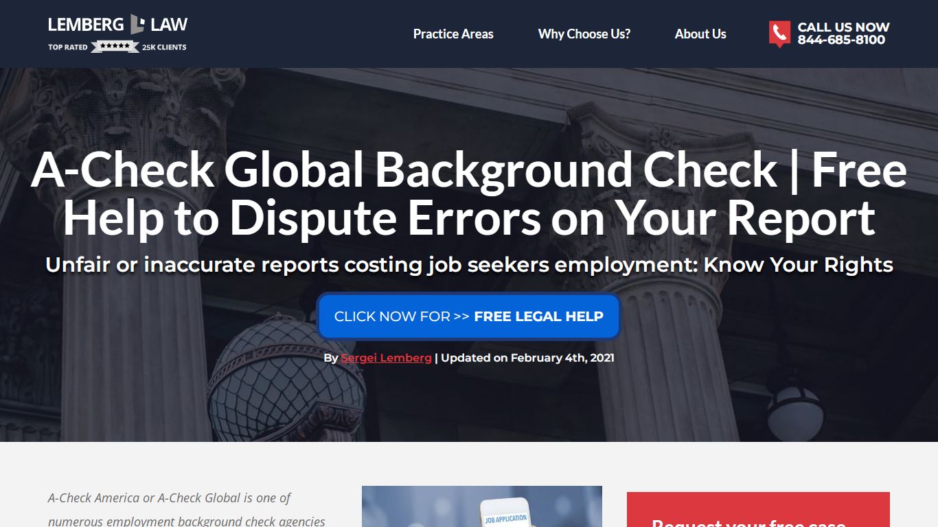 A-Check Global Background Check Error Cost You A Job? We Can Help